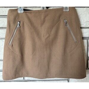 GAP Women’s Sz 6 Mini Skirt Khaki Wool Blend Short Academia Preppy Minimalist
